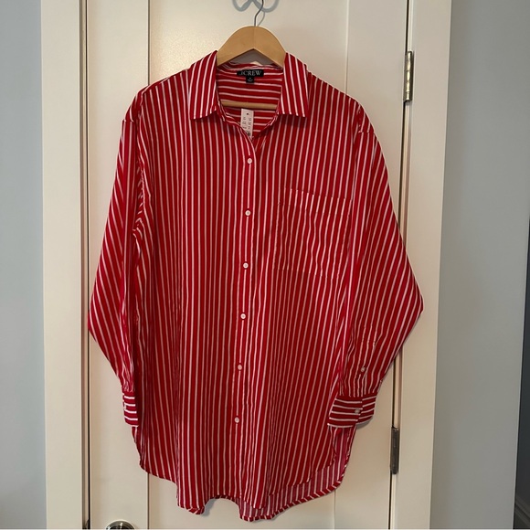 J. Crew • NWT • Cotton voile beach shirt in stripe - Picture 6 of 13